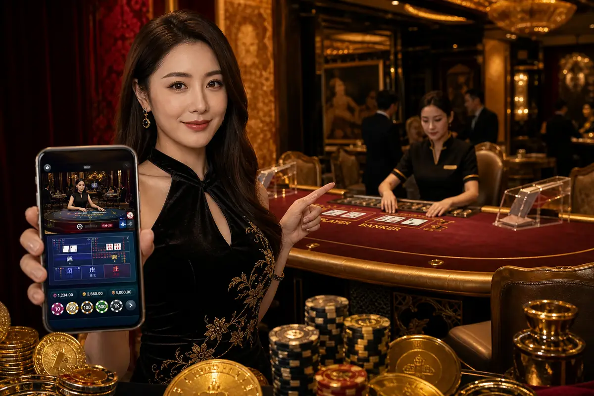 8mmr Baccarat ကတ်ပြားများ ကစားနေသောမြင်ကွင်း
